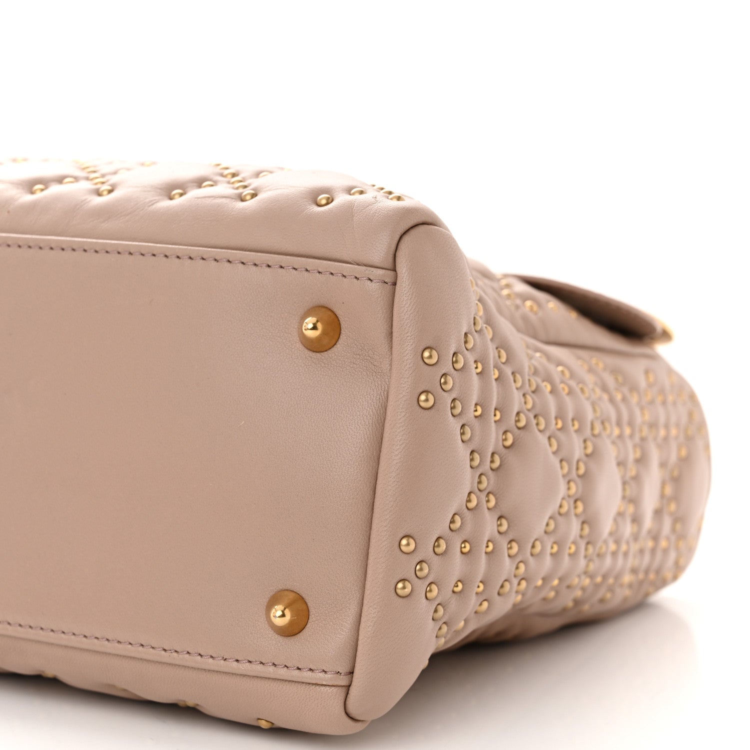 Christian Dior Cannage Studded Medium Supple Lady Dior Light Pink 10 of 14