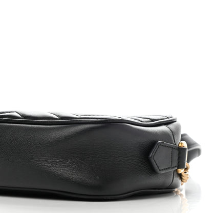 Gucci Calfskin Matelasse Mini GG Marmont Chain Shoulder Bag Black 12 of 12