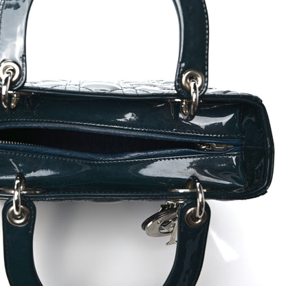 Christian Dior Patent Cannage Medium Lady Dior Turquoise 5 of 8