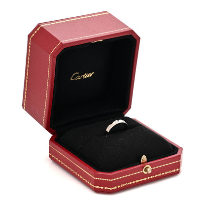 Cartier 18K White Gold 3.5mm LOVE Wedding Band Ring 47 4 5 of 5
