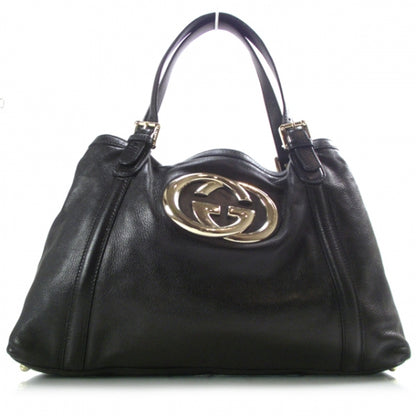 Gucci Leather Britt Shoulder Bag Black 1 of 11