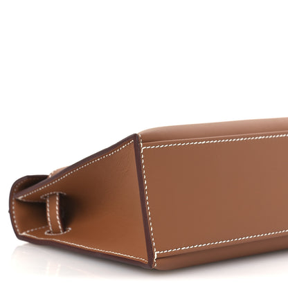 Hermes Swift Kelly Pochette Clutch Gold 9 of 12