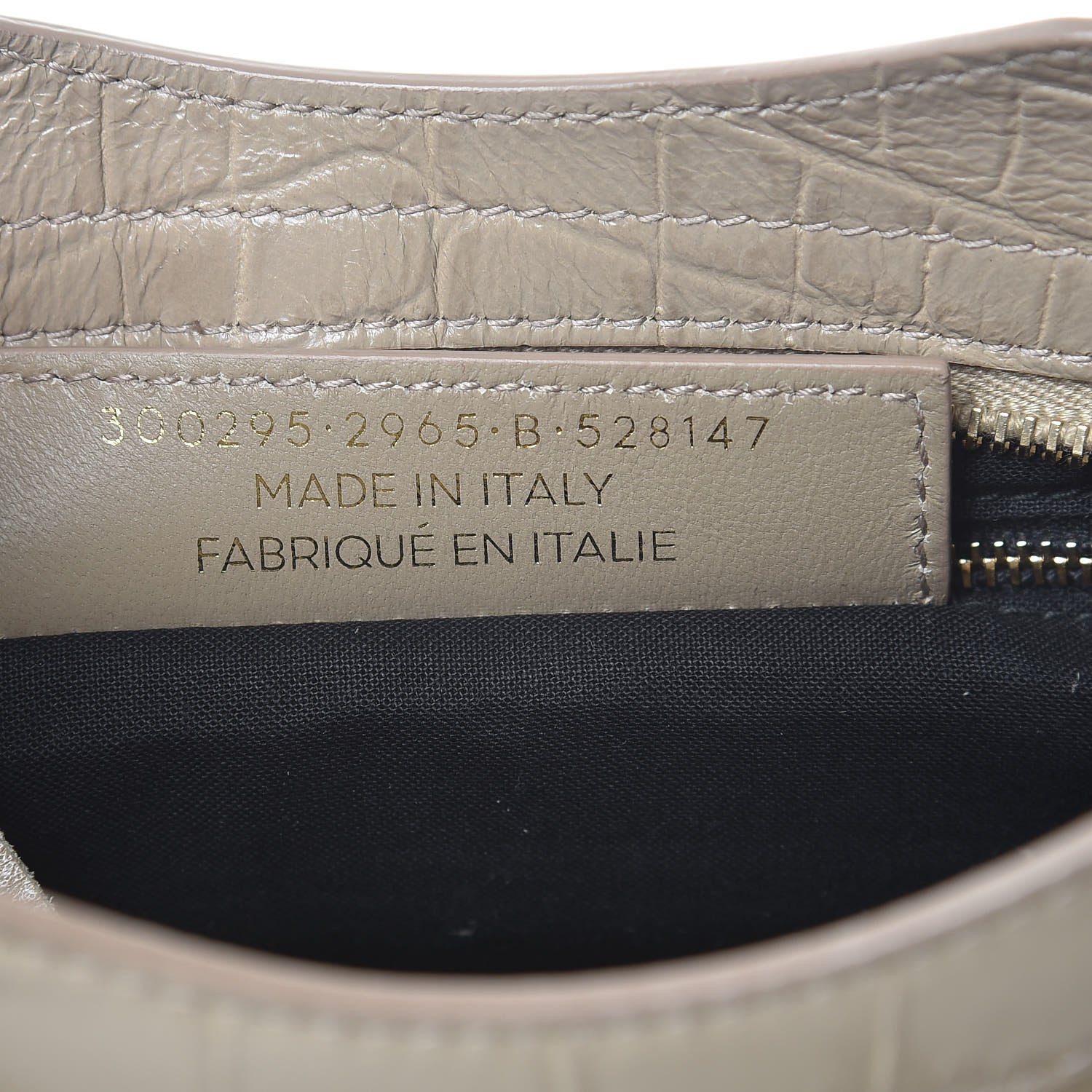 Balenciaga Calfskin Crocodile Embossed Classic Gold Hardware Mini City Beige Latte 7 of 10
