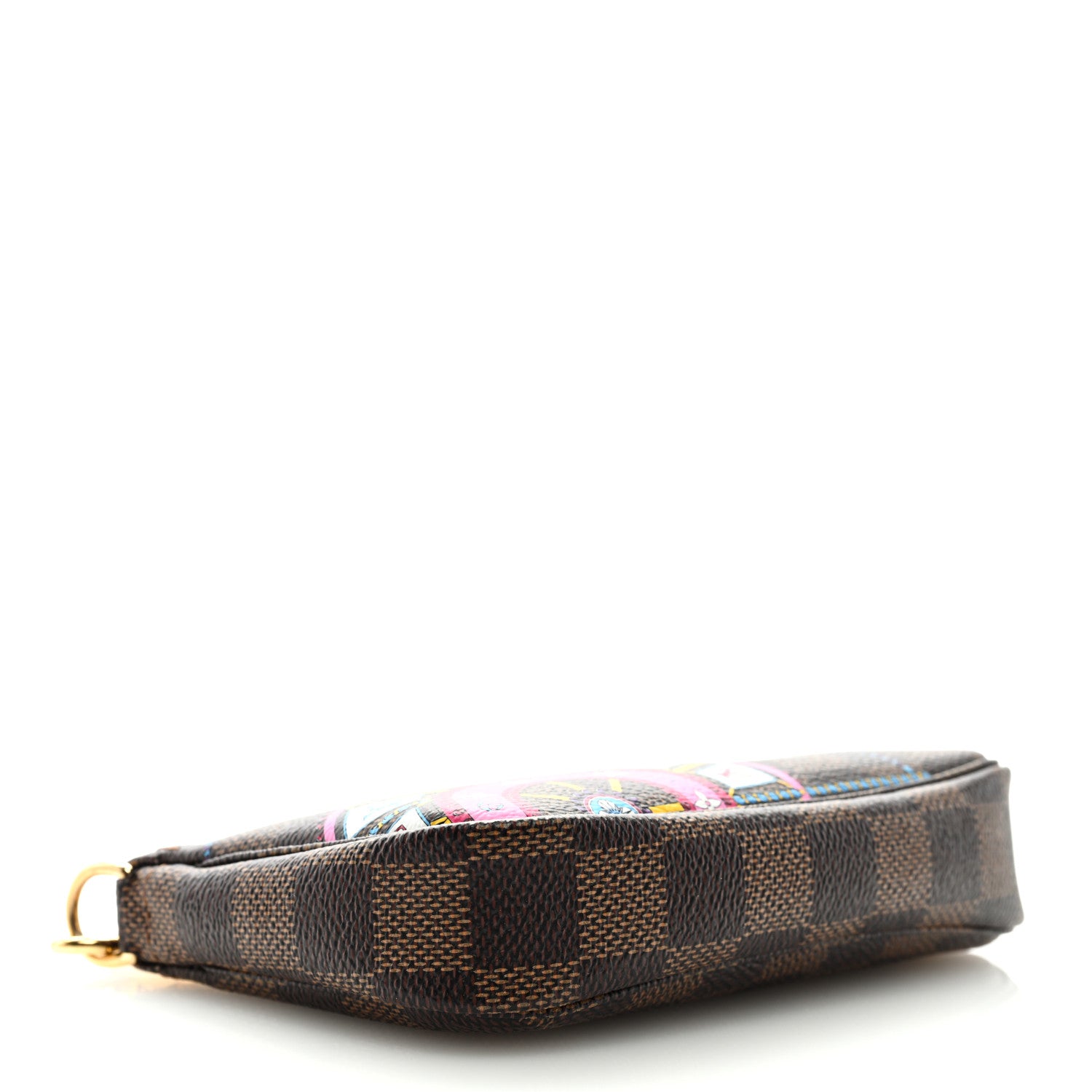 Louis Vuitton Damier Ebene 2020 Christmas Animation Big Wheel Mini Pochette Accessories Rose Ballerine 5 of 8
