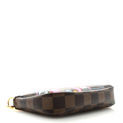 Louis Vuitton Damier Ebene 2020 Christmas Animation Big Wheel Mini Pochette Accessories Rose Ballerine 5 of 8
