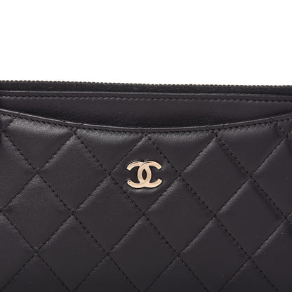 Chanel Lambskin Quilted Classic Zip Pouch Black 8 of 9