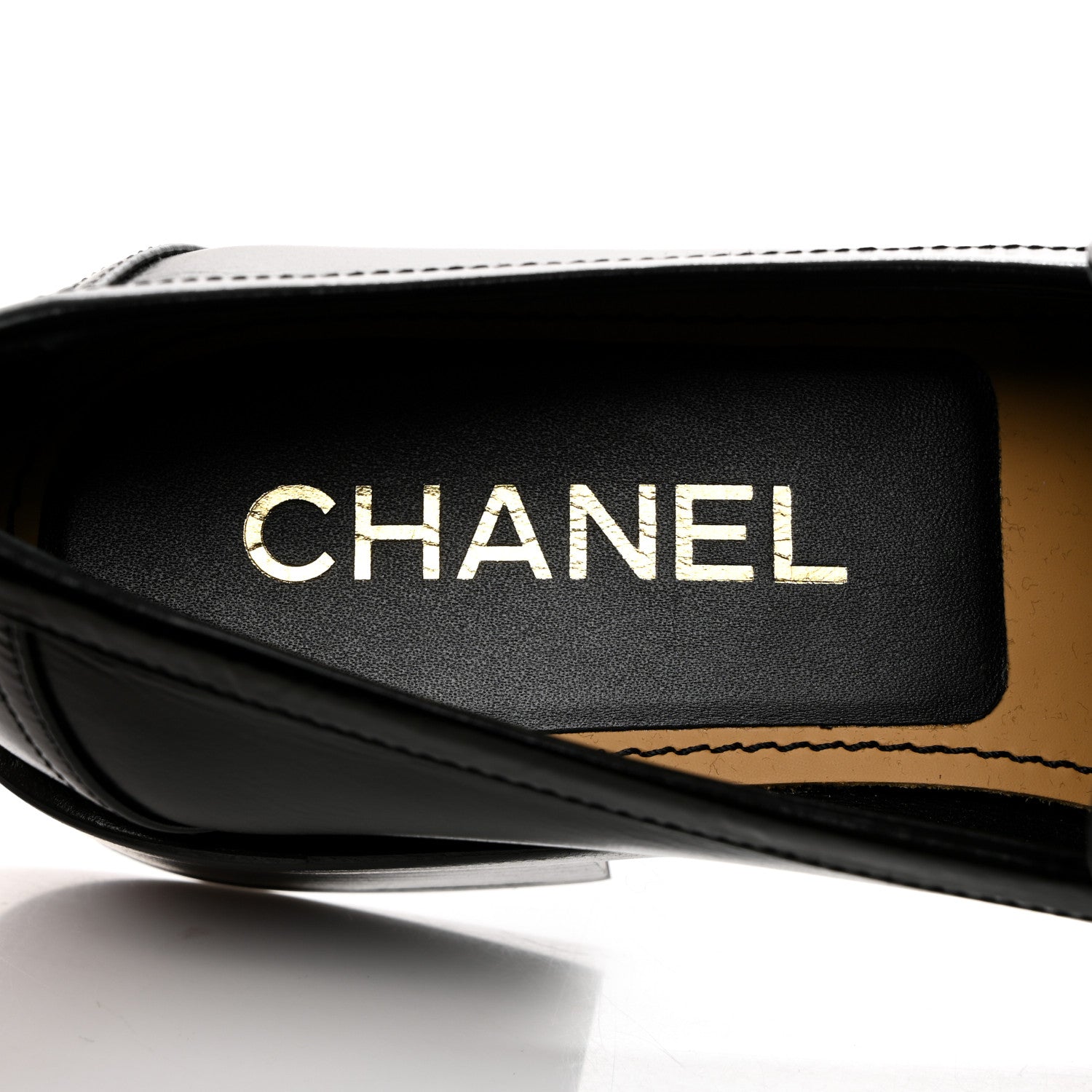 Chanel Calfskin CC Moccasin Loafers 40 Black 6 of 9