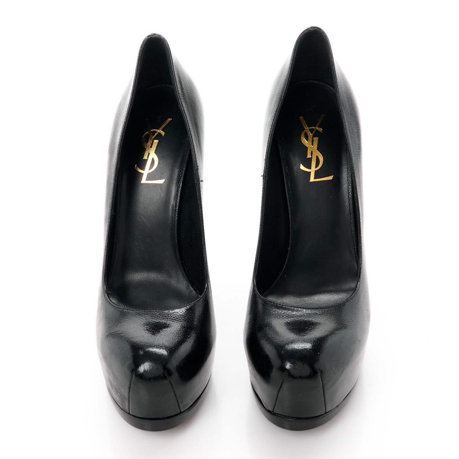 Saint Laurent Vernigolf Tribute Two Platform Pumps 37 Black 2 of 9