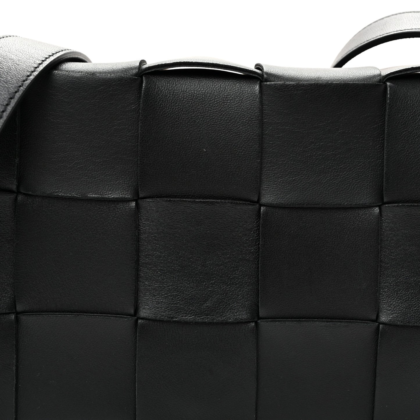 Lambskin Maxi Intrecciato Cassette Crossbody Bag Black