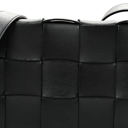 Bottega Veneta Lambskin Maxi Intrecciato Cassette Crossbody Bag Black 7 of 9
