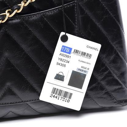 Chanel Calfskin Chevron Quilted Small Coco Handle Flap Black 9 of 11