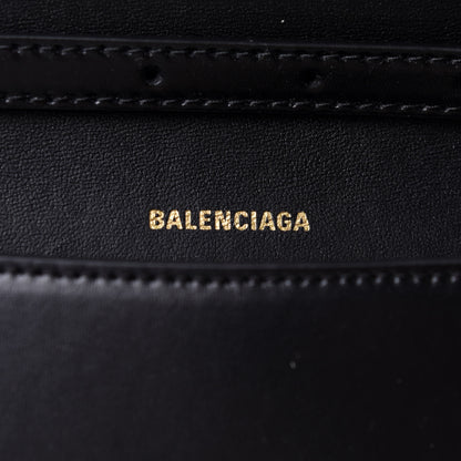 Balenciaga Shiny Box Calfskin Hourglass Stretch Sling Shoulder Bag Black 6 of 10