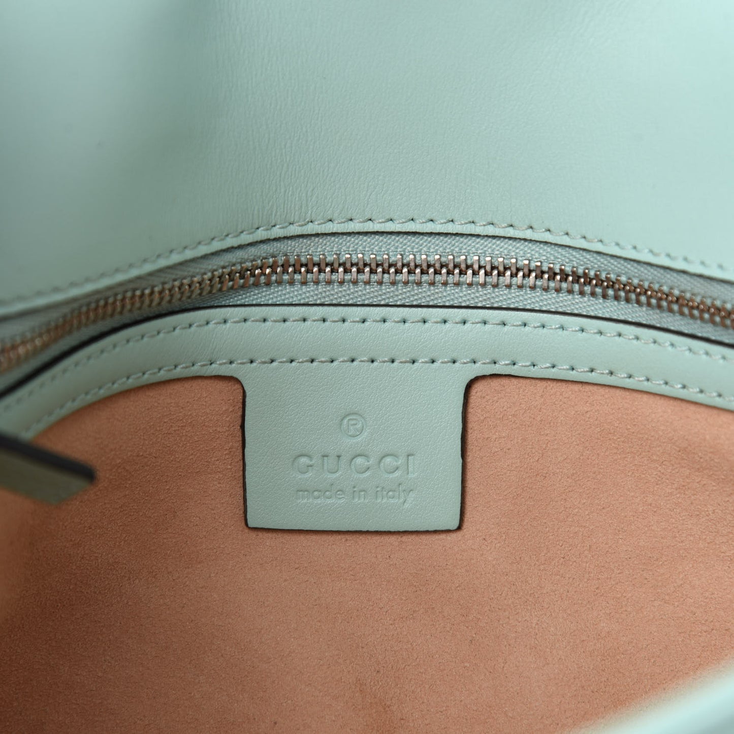 Calfskin Matelasse Small GG Marmont Shoulder Bag Water Green