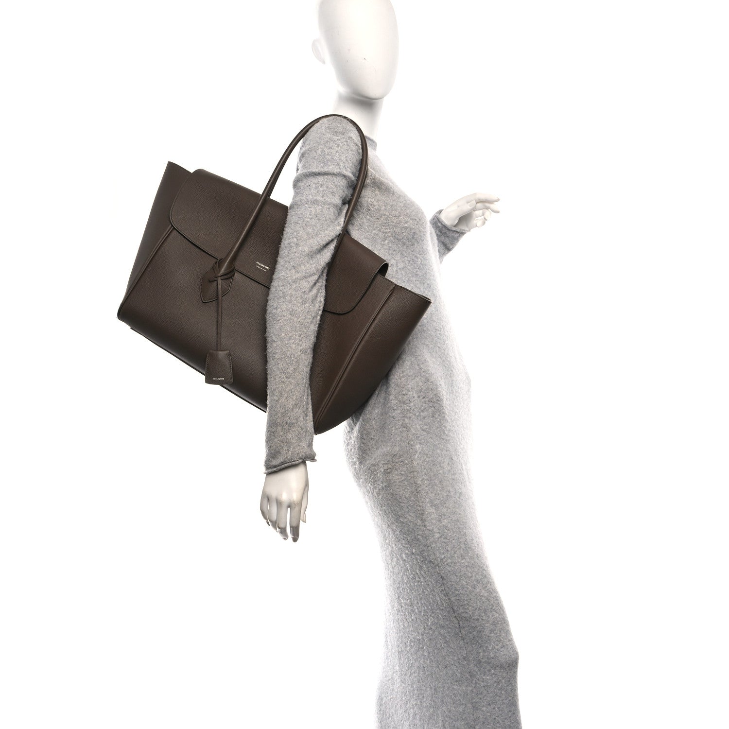 Salvatore Ferragamo Calfskin Firenze East West Tote Bag Clay 2 of 12