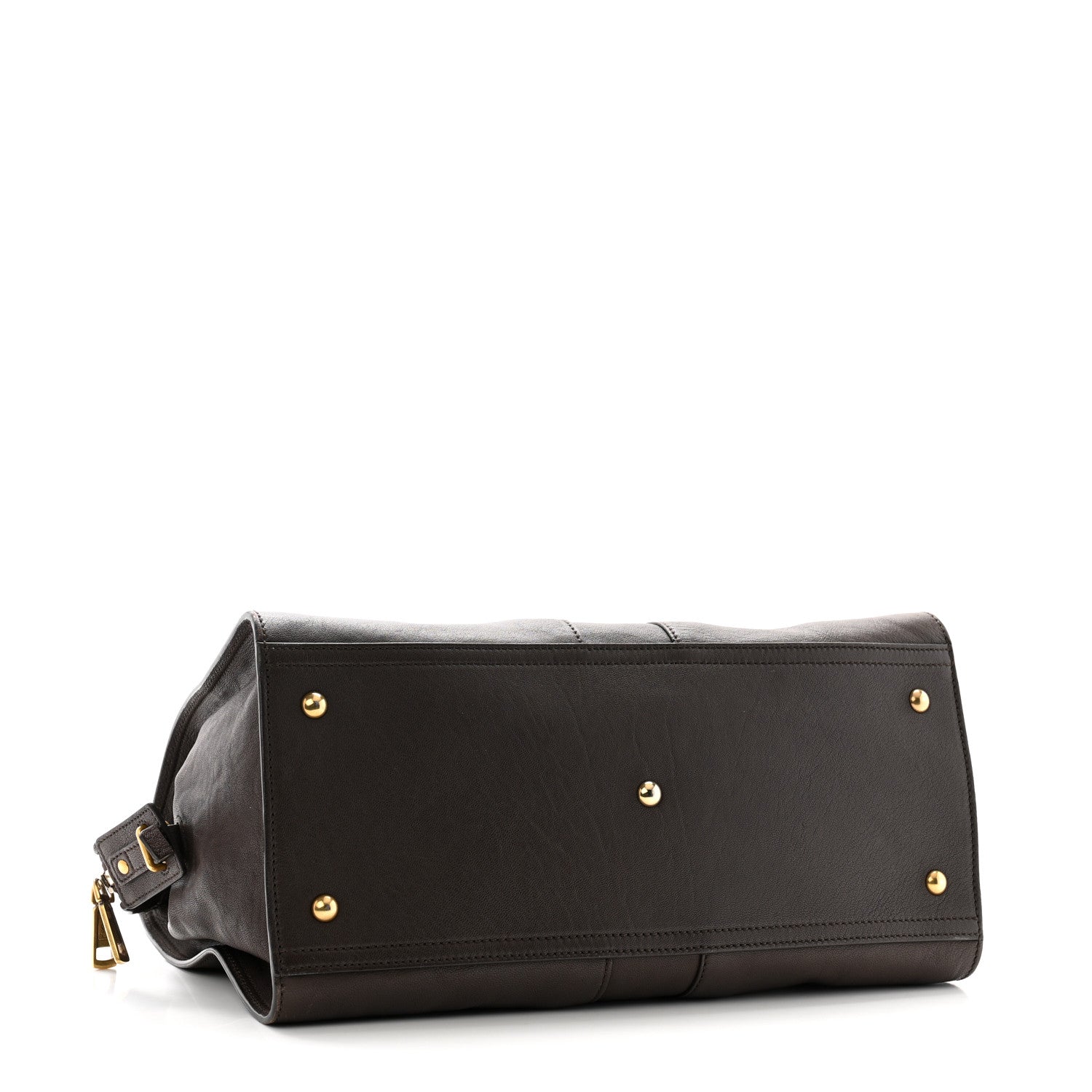 Saint Laurent Calfskin Medium Cabas ChYc Dark Brown 4 of 13