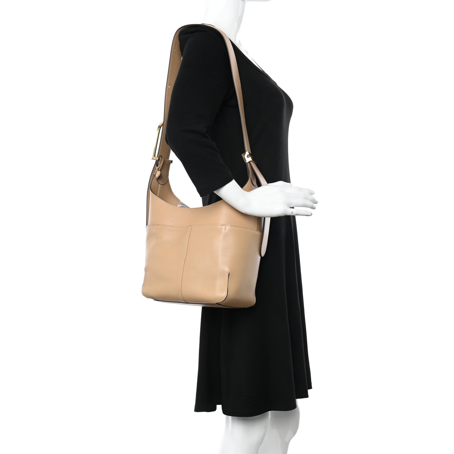 Delvaux Grained Calfskin Mini So Cool Satchel Latte 2 of 9