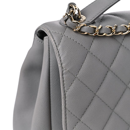 Chanel Caviar Quilted Large Business Affinity Flap Grey 13 of 14