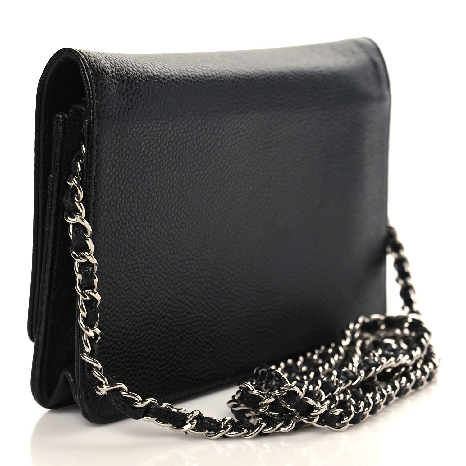 Chanel Caviar Timeless CC Wallet On Chain WOC Black 3 of 8