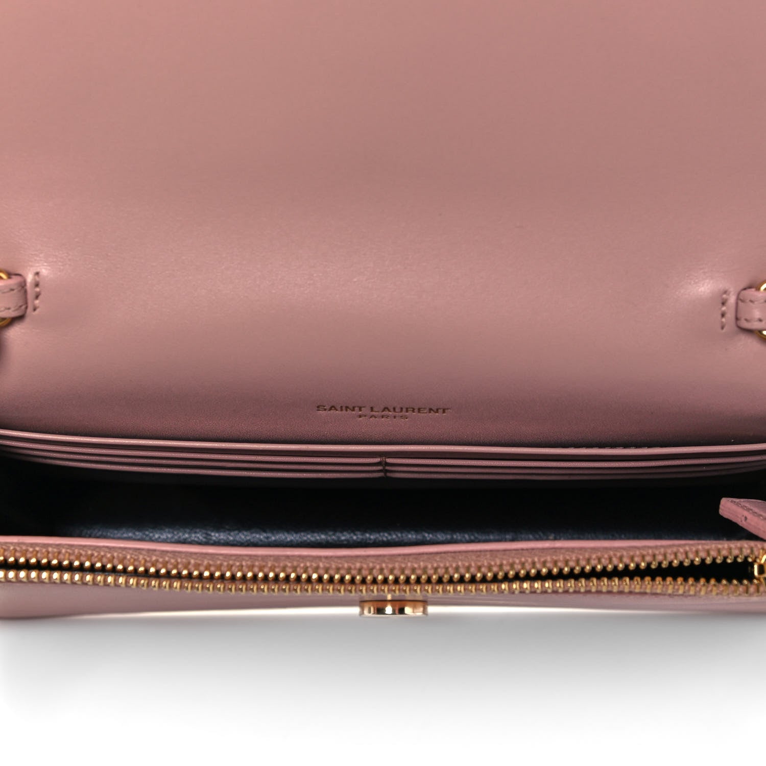 Saint Laurent Smooth Calfskin Classic Monogram Kate Tassel Chain Wallet Pale Pink 4 of 8