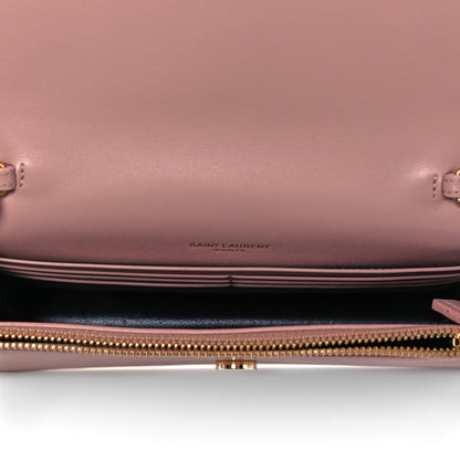 Saint Laurent Smooth Calfskin Classic Monogram Kate Tassel Chain Wallet Pale Pink 4 of 8