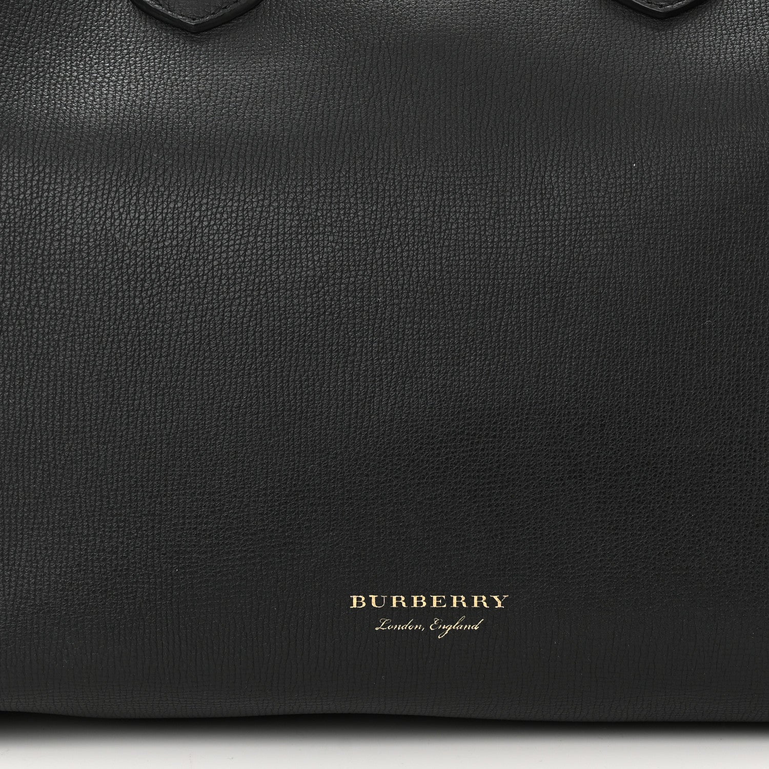 Burberry Grainy Calfskin House Check Large Banner Tote Black 8 of 14