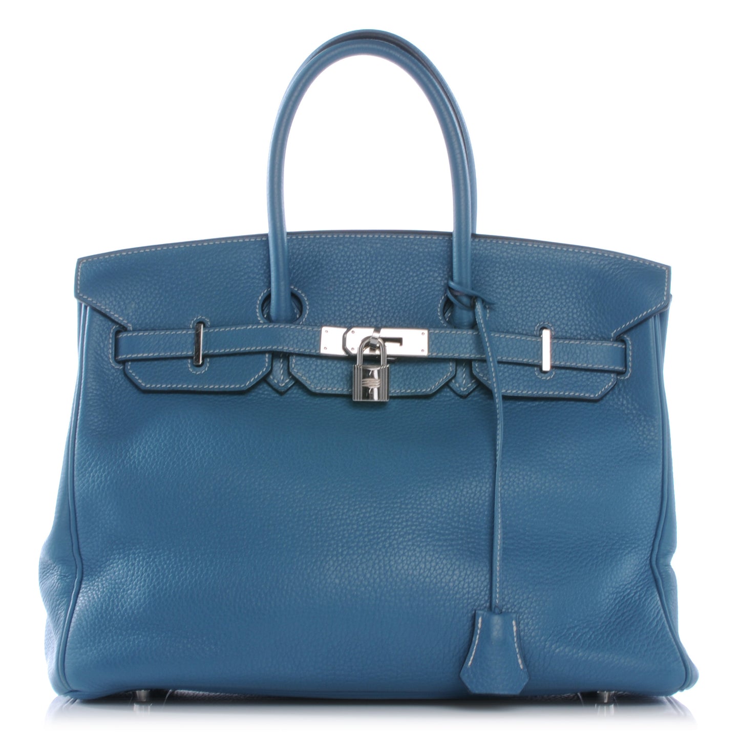 Taurillon Clemence Birkin 35 Blue Jean
