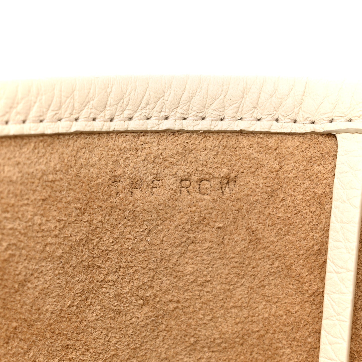 Grained Calfskin Medium N/S Park Tote Ivory