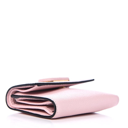 Valentino Garavani Grainy Calfskin VSling Compact Wallet Water Rose 4 of 8