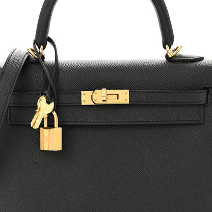 Hermes Epsom Kelly Sellier 25 Black 8 of 11