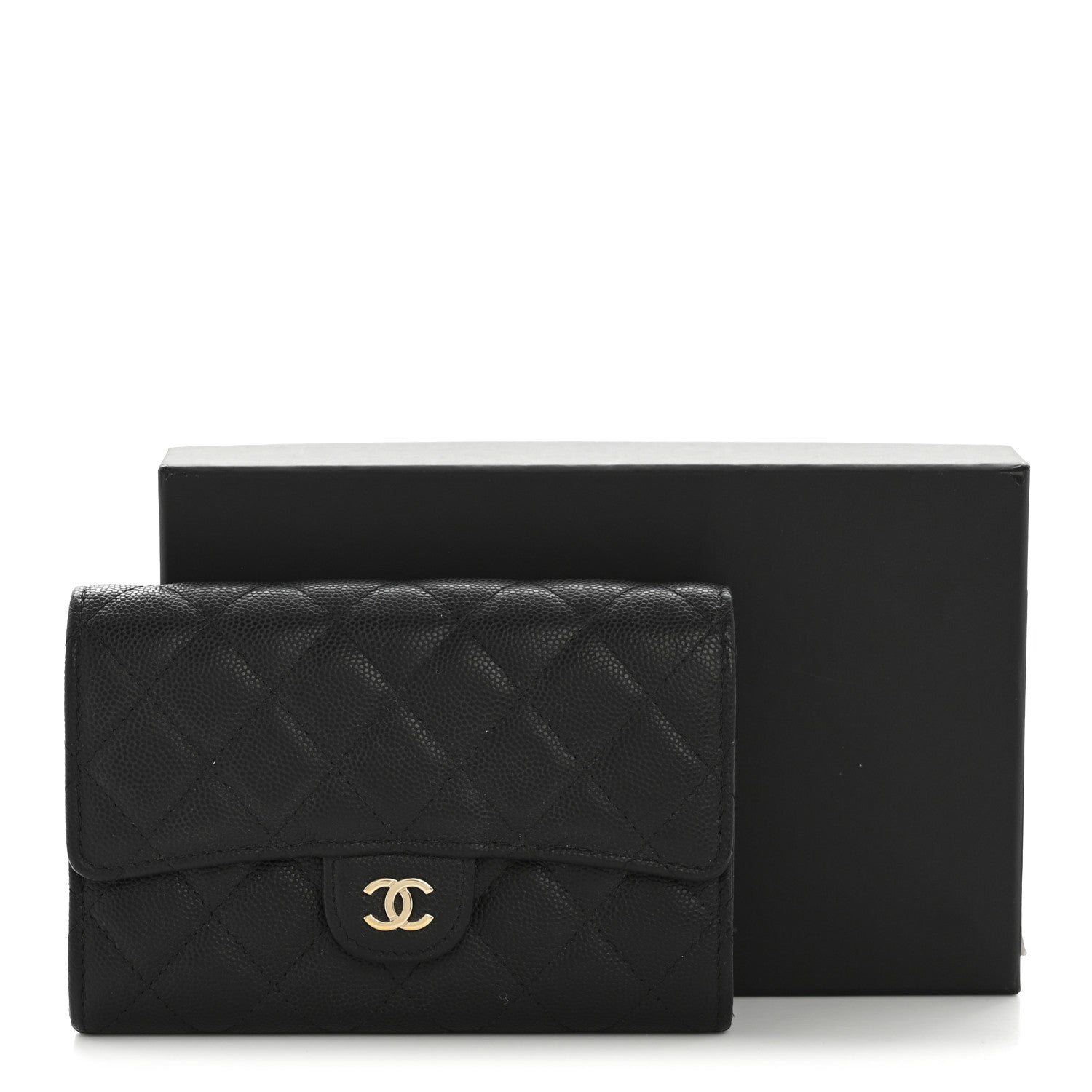 Chanel Caviar Quilted Medium Flap Wallet Black 12 of 12