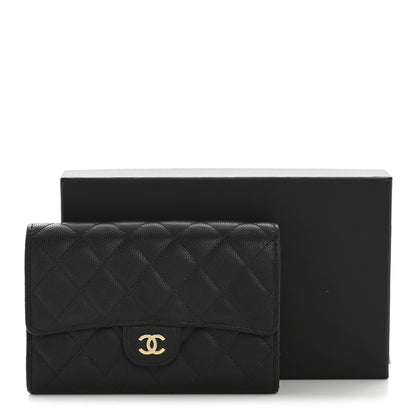 Chanel Caviar Quilted Medium Flap Wallet Black 12 of 12