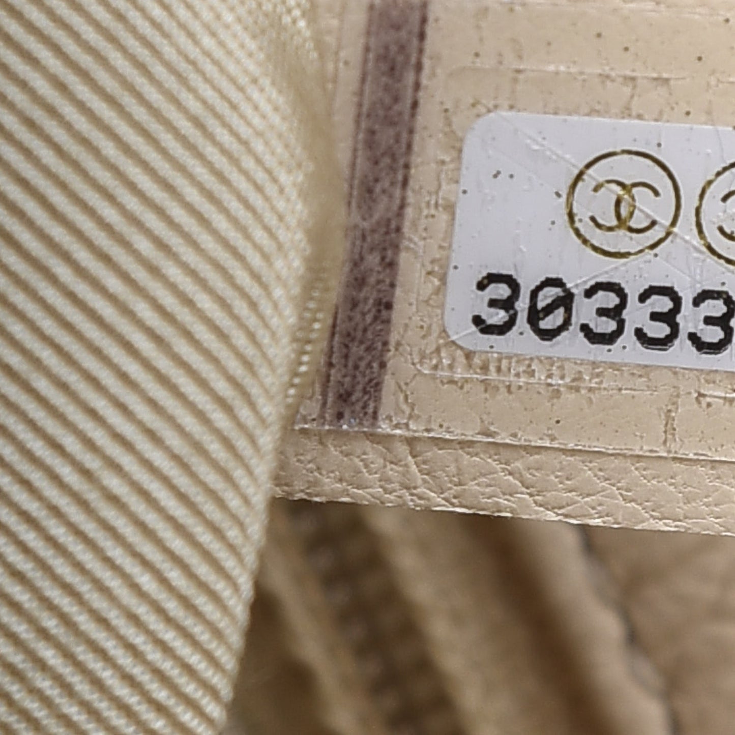 Goatskin Quilted Large 19 Flap Beige