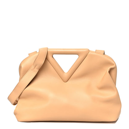Bottega Veneta Calfskin Medium The Point Triangle Bag Almond 1 of 9