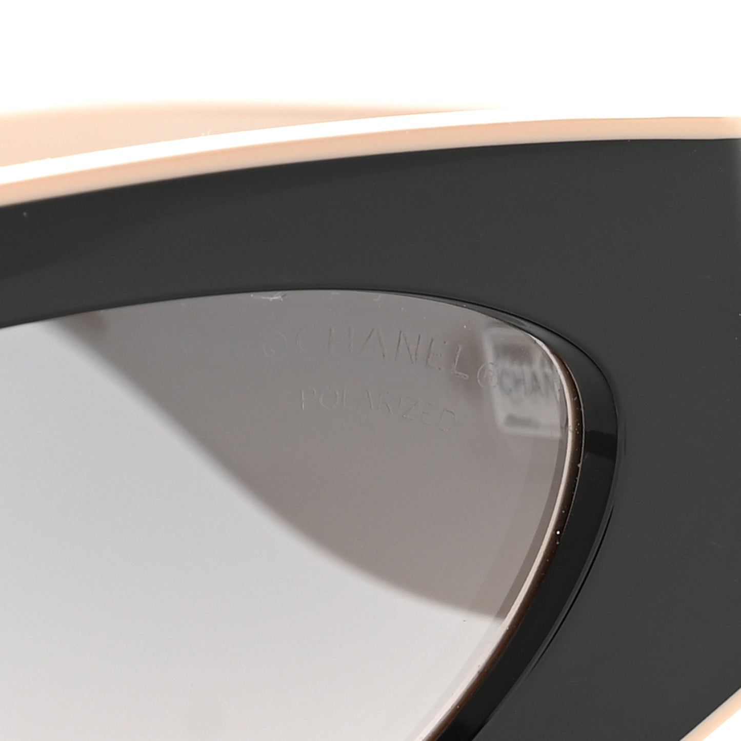 Acetate Cat Eye Sunglasses 6056 Black Beige