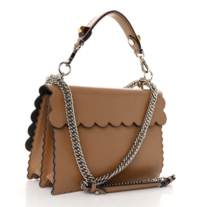 Fendi Vitello Liberty Scalloped Studded Kan I Shoulder Bag Sand 3 of 12
