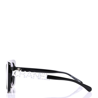 Chanel Acetate Strass Square Sunglasses 5422-B-A Black White 3 of 8