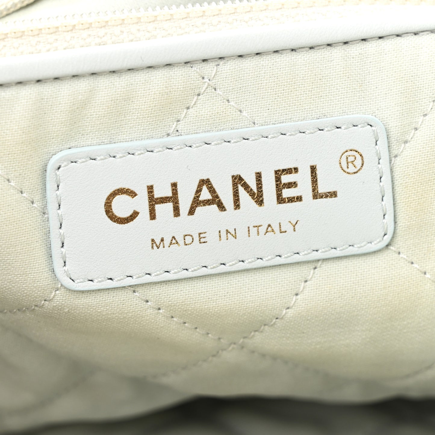Iridescent Calfskin Quilted Chanel 22 Blue Green
