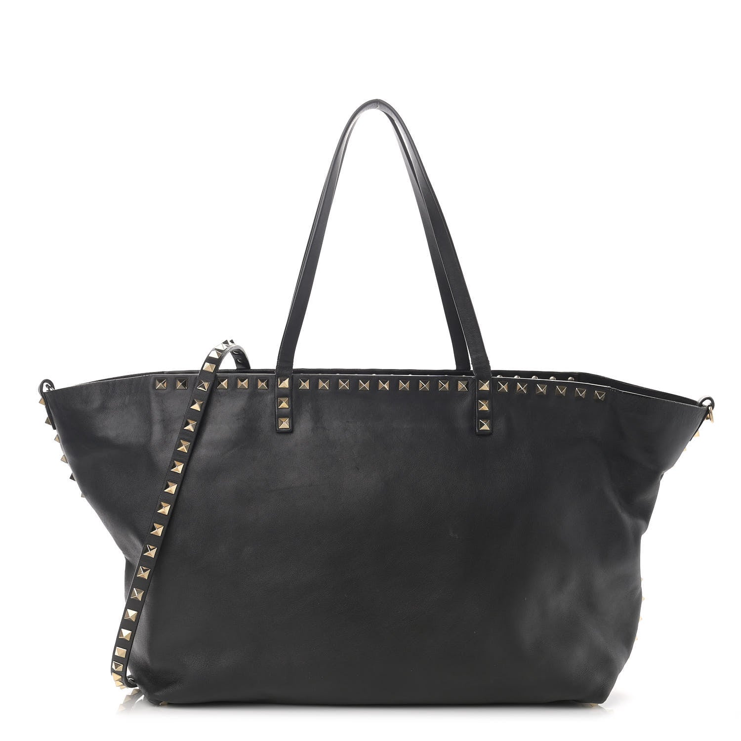 Valentino Garavani Vitello Rockstud Crossbody Tote Black 1 of 14