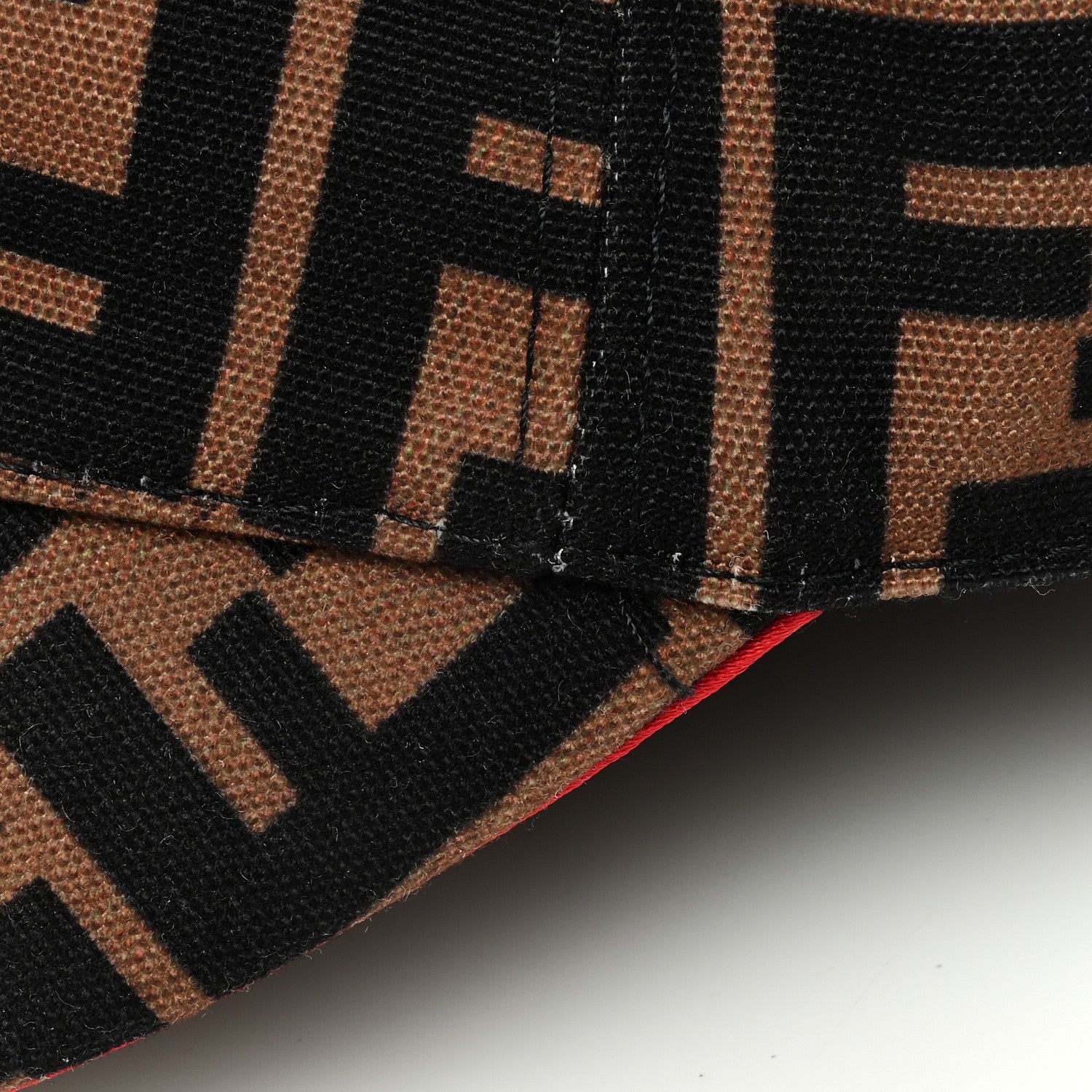 Fendi Canvas FF Reloaded Baseball Hat Tobacco Red 9 of 9