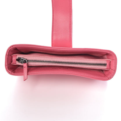 Chanel Lambskin Quilted Mini Boy Phone Holder Clutch Pink 5 of 12