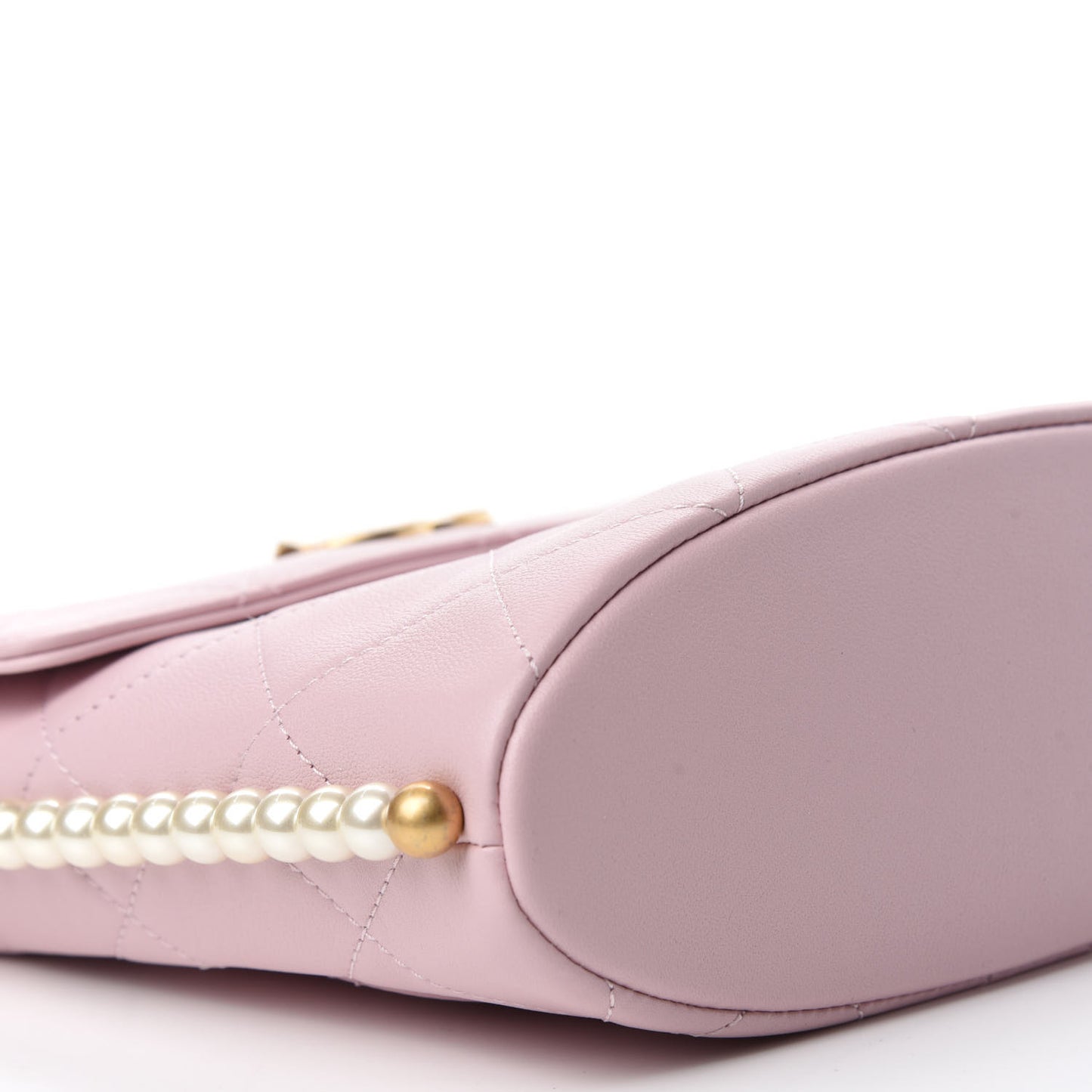 Calfskin Quilted Pearl Small About Pearls Hobo Bag Light Pink
