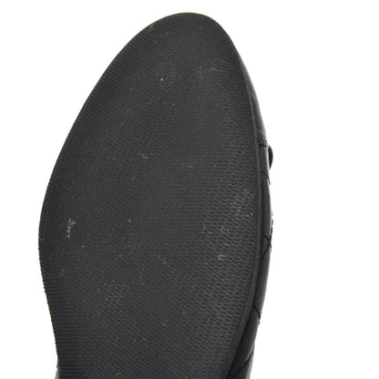 Chanel Aged Calfskin Quilted CC Cap Toe Ballerina Flats 36 Black 10 of 23