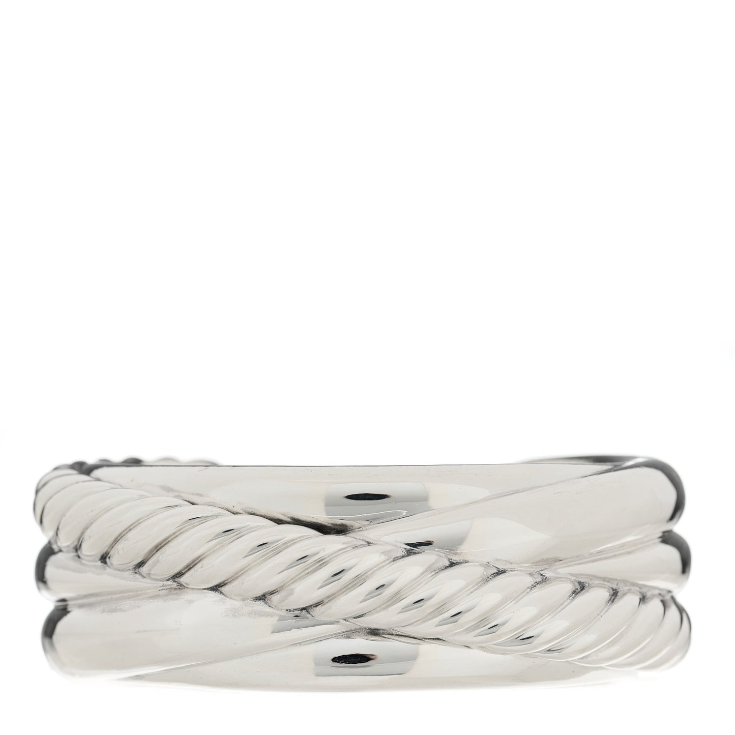Sterling Silver Crossover Cuff Bracelet