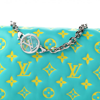 Louis Vuitton Lambskin Embossed Monogram Vuittamins Pochette Coussin Menthe Jaune 9 of 10