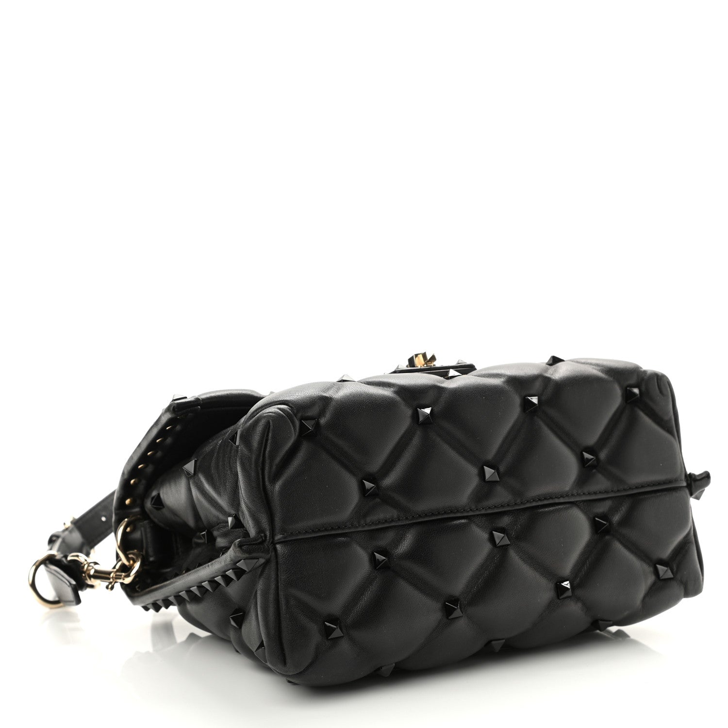 Valentino Garavani Nappa Monochrome Medium Candystud Top Handle Bag Black 4 of 17