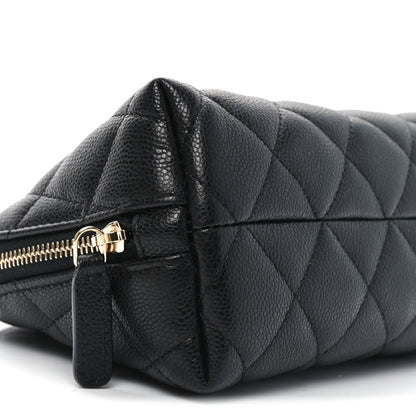 Chanel Caviar Quilted Cosmetic Case Black 7 of 9