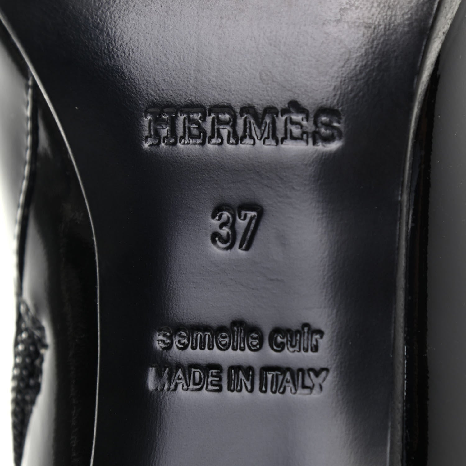 Hermes Patent Saint Germain Ankle Boots 37 Black 6 of 8