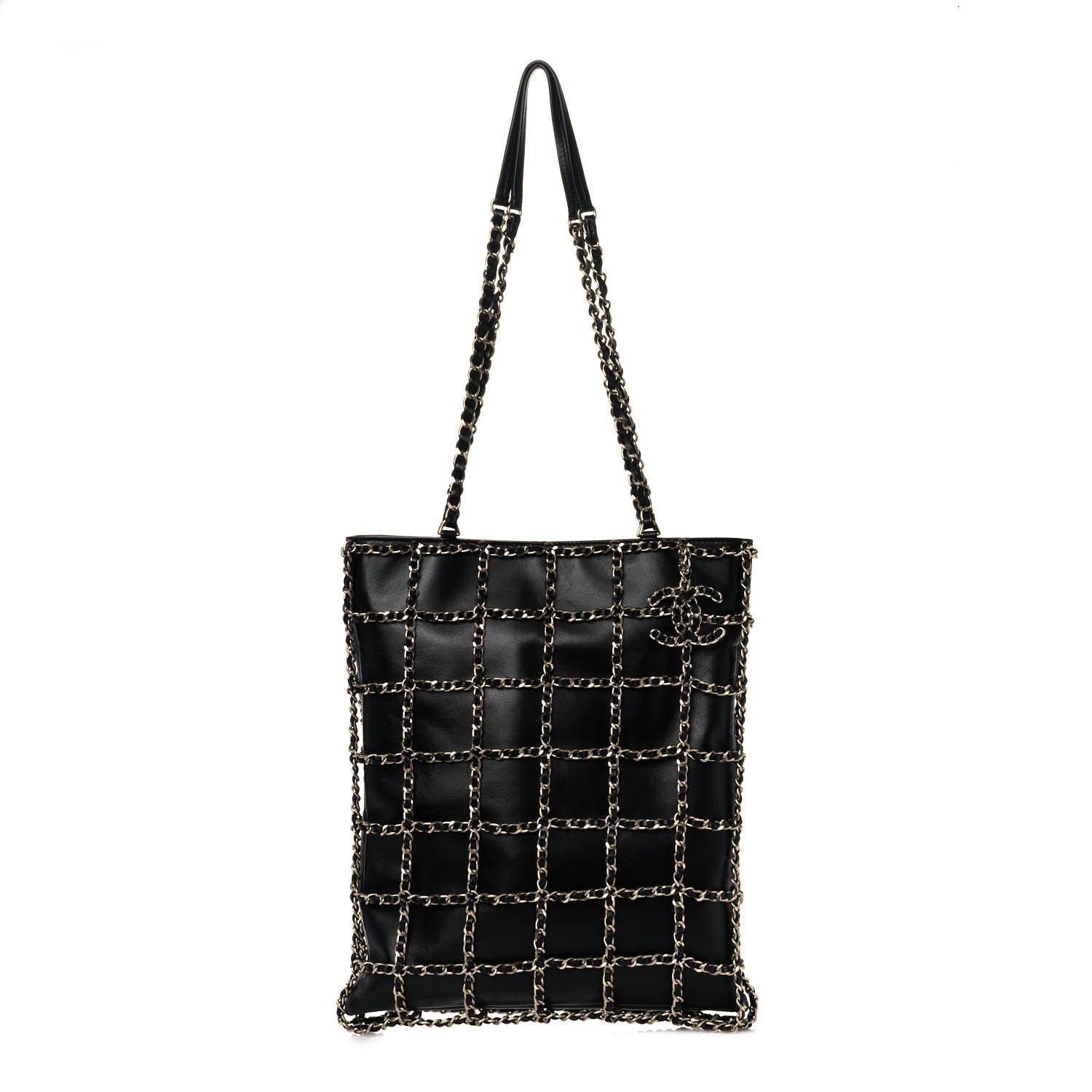 Chanel Lambskin Large Shopping Chain Tote Black 1 of 9
