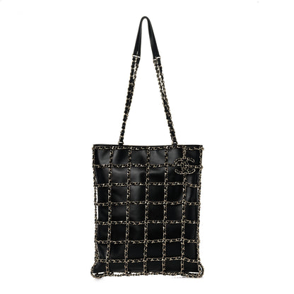 Chanel Lambskin Large Shopping Chain Tote Black 1 of 9