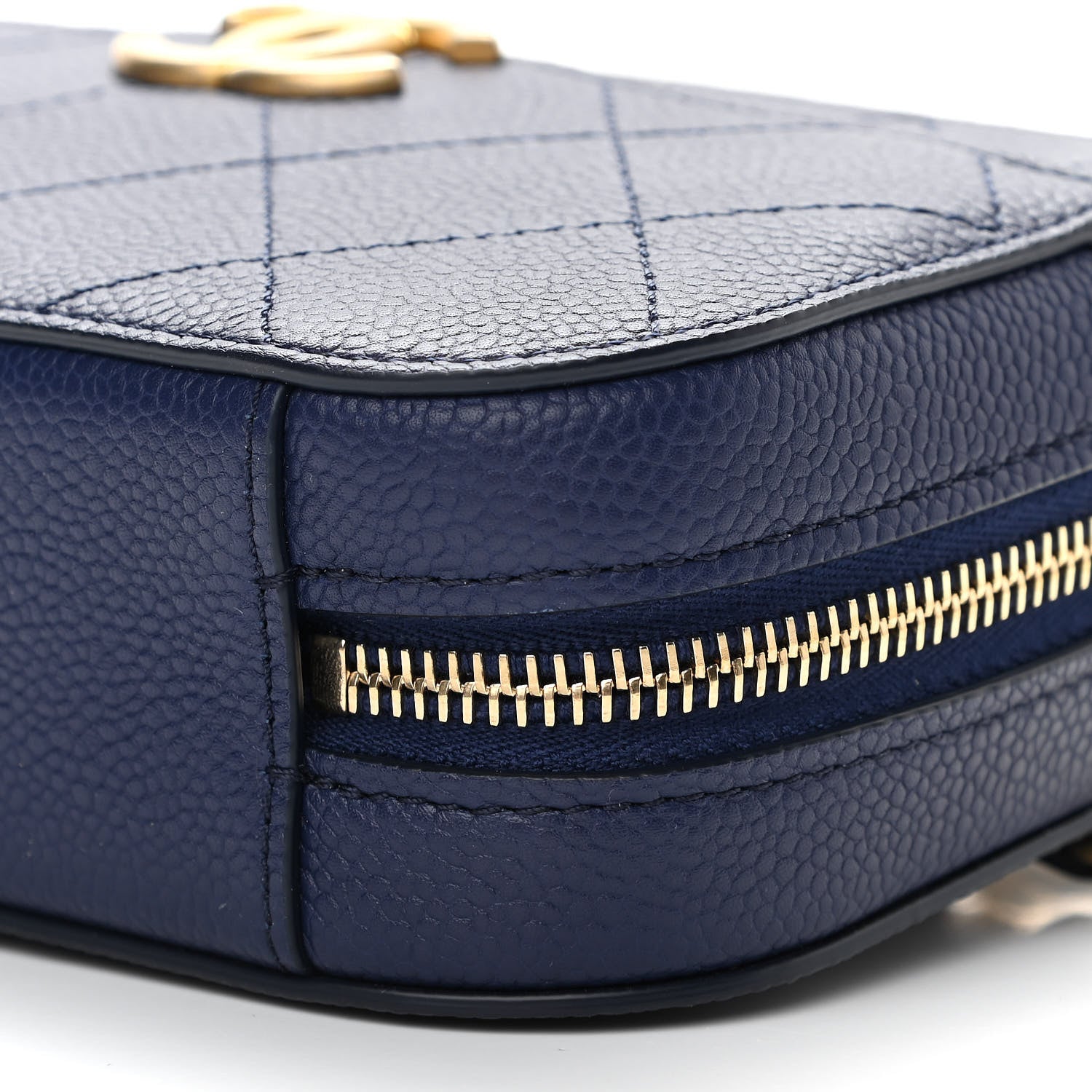 Chanel Caviar Quilted Waist Bag Navy Blue 10 of 10